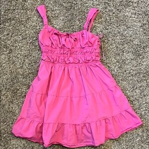 Pink cotton blend dress